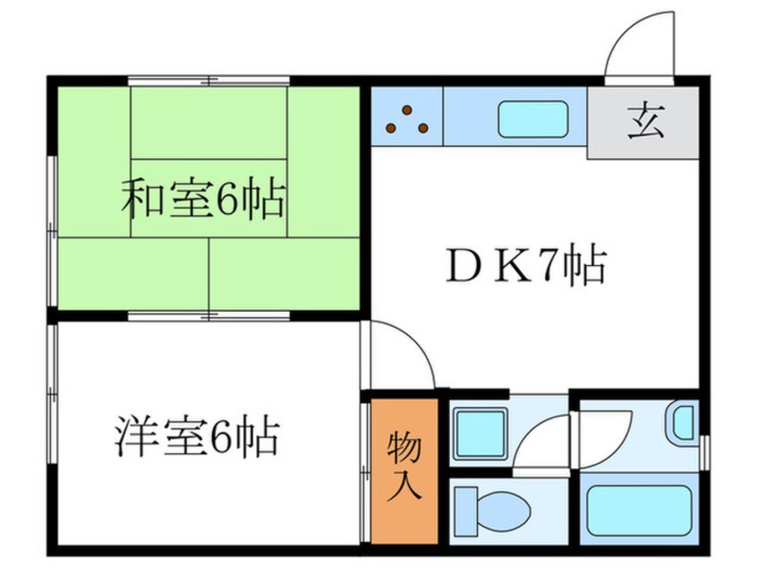 間取図 ロイヤルコーポ三宅