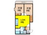 道上マンション 2LDKの間取り