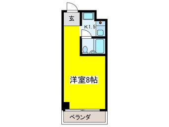 間取図 ﾁｻﾝﾏﾝｼｮﾝ心斎橋二番館（905）