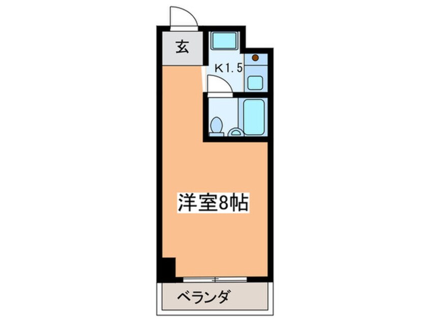 間取図 ﾁｻﾝﾏﾝｼｮﾝ心斎橋二番館（905）