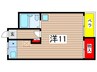 ハイツ青山 1Rの間取り