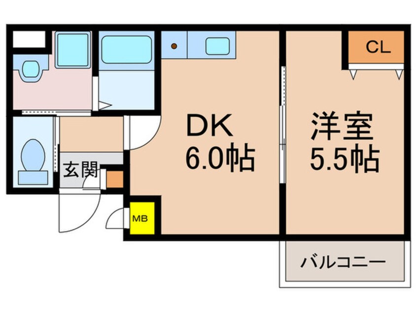 間取図 プライムコート出来島