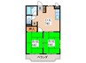 グリ－ンキャッスル 2DKの間取り
