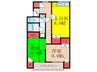 パレットマンション 2LDKの間取り