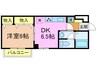 大林マンション 1DKの間取り