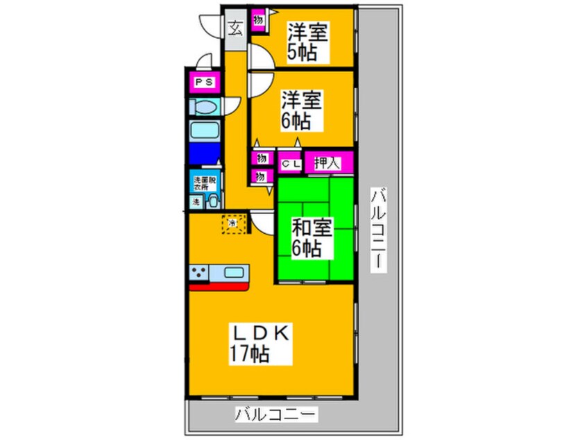 間取図 ギャラクシー三国ヶ丘