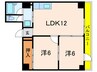 メゾン宝塚南口 2LDKの間取り