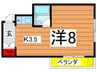 リベルテ石橋（３０３） 1Rの間取り