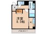 クレセントコ－ト 1Kの間取り