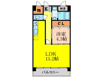 間取図 カルム緑地公園Ｖ