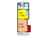 コ－ポ平尾 1DKの間取り