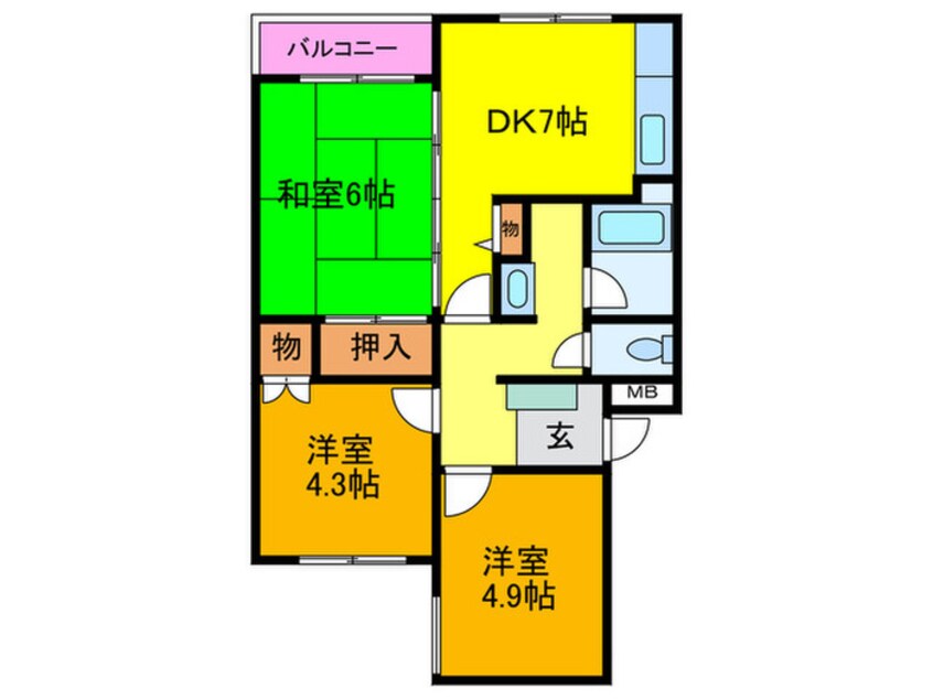 間取図 メゾン芝花