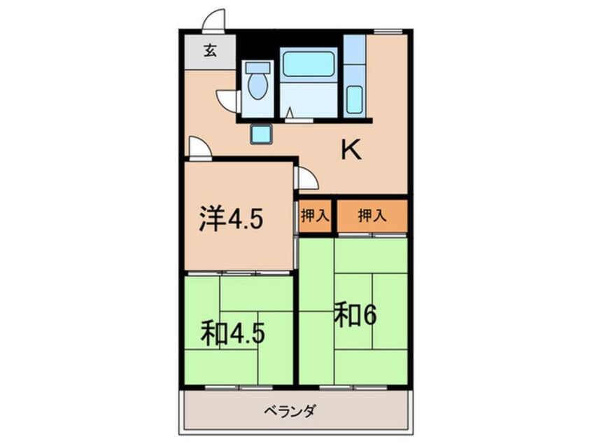 間取図 ＣＡＲＲＯＮＤＳ鈴蘭台北町