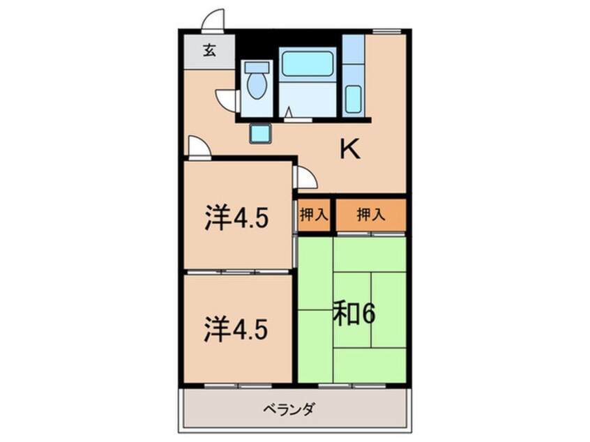 間取図 ＣＡＲＲＯＮＤＳ鈴蘭台北町