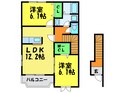 グリン　アベニュ－Ｂ棟の間取図