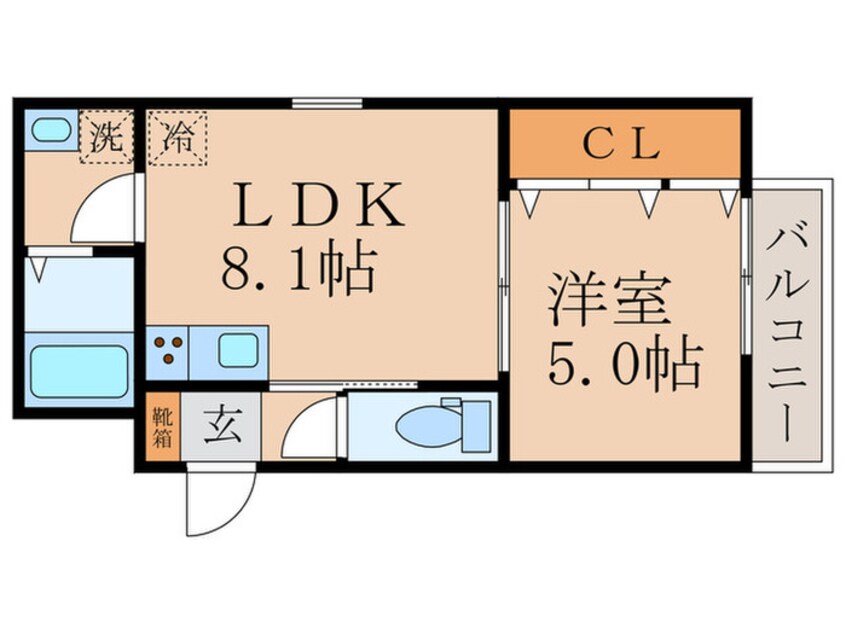 間取図 仮）Recuerde桃山町泰長老