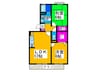 クレスト・想 2LDKの間取り