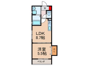 間取図 クリエオーレ藤阪中町Ⅰ
