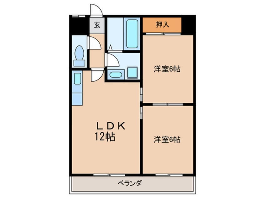 間取図 ハイツヒルトンパ－トⅡ