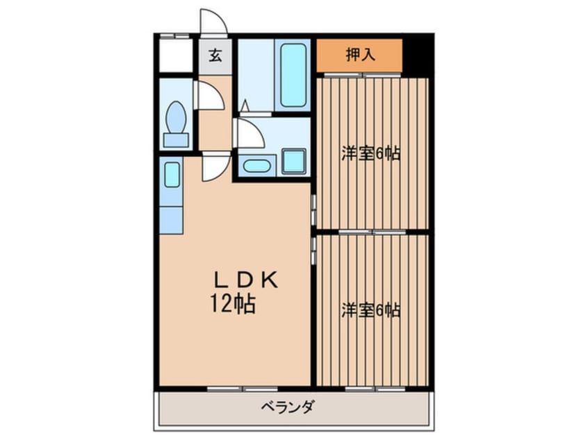 間取図 ハイツヒルトンパ－トⅡ