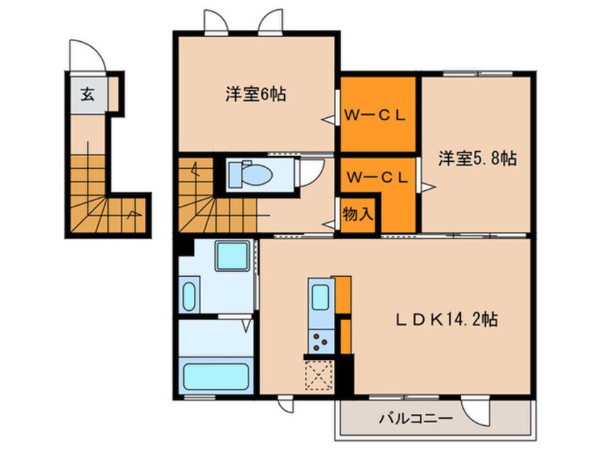 間取図 キャム月見山Ⅲ