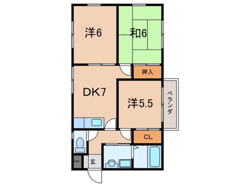 間取図 Ｋクレ－ネ－