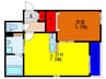 レユシール古川町 1LDKの間取り