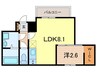 NOY　NISHINOMIYA 1LDKの間取り