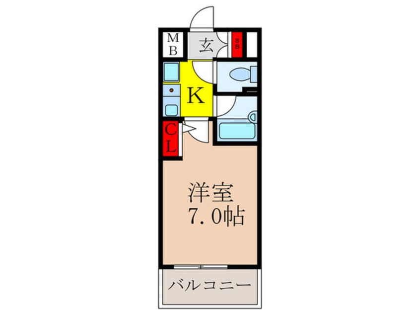 間取図 エスリード新大阪第７(404）