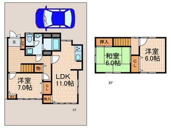 間取図 天道町貸家(16-8)