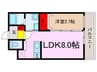 St.Residence南津の辺 1LDKの間取り