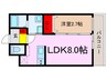 St.Residence南津の辺 1LDKの間取り
