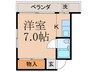 ノルテムワン 1Kの間取り