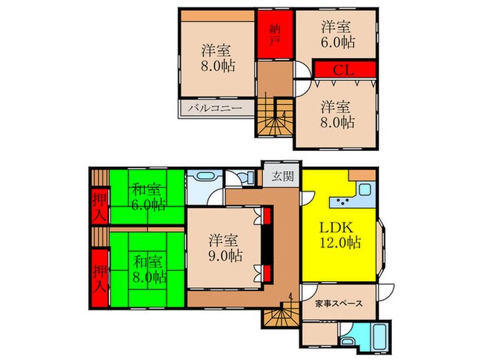 間取り図 池田市五月丘４丁目戸建