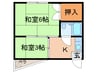 ハイツ桂南 2Kの間取り