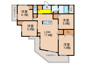 間取図 LOHAUS雲雀丘山手（301）