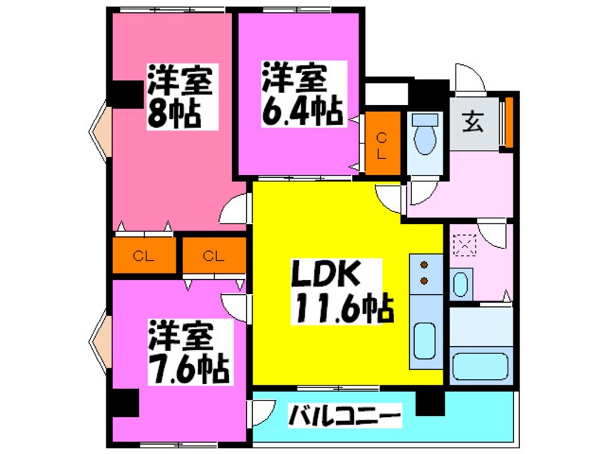 間取図 ヴェスタ堀江