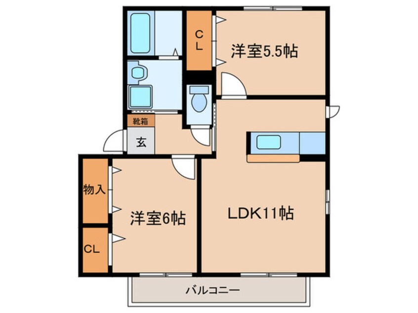 間取図 Ｙｓコ－トＢ棟