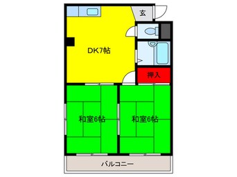 間取図 ピ－スハイツ長堂