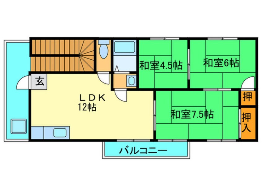 間取図 ピ－スハイツ長堂