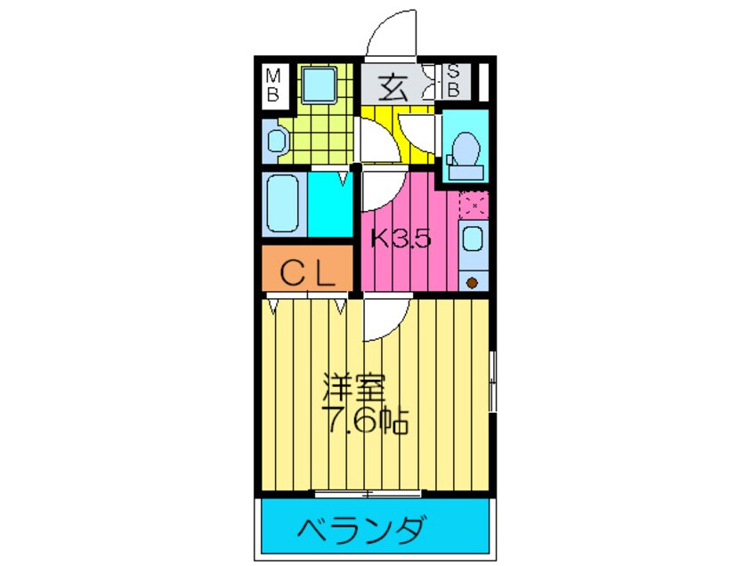 間取図 メッセ－ジ大工大前