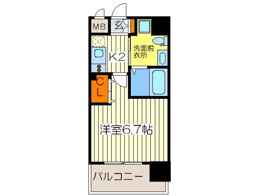 間取図 レジディア谷町