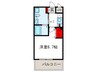 レジディア谷町 1Kの間取り