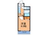 イモ－ション姫島 1Kの間取り