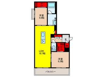 間取図 仮)シャ－メゾングランフリ－ト