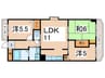 フロ－ラ青山 3LDKの間取り