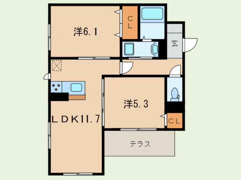 間取図 ベレッツァ甲南山手