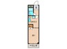 西網マンション　パート３ 1DKの間取り
