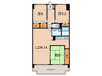 間取図 ﾗｲｵﾝｽﾞﾏﾝｼｮﾝ西鈴蘭台第2（705）