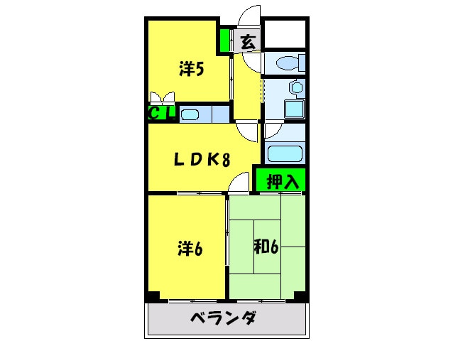 間取り図 クリスタルハイツ清水丘